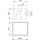 Dimension Drawing (without table) - DN570C LED20S/840 PSU-E C WH