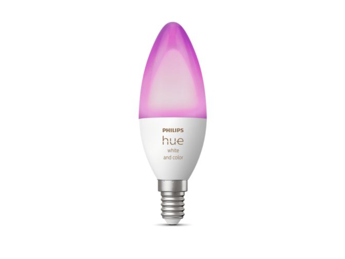 An image of product of the Hue White and Color Ambiance Losse kaarslamp E14