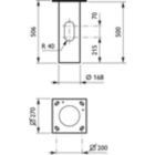 Dimension Drawing (without table) - ZCB500 TUBE L500