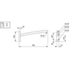  FIDJI BRACKETS - 900 mm - 60 mm - 5° - RAL color