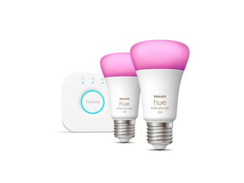 Hue White and color ambiance Starter kit: 2 E27 smart bulbs (1100)