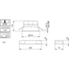 Dimension Drawing (without table) - DN572B LED20S/840 POE-E C WH