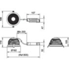 Dimension Drawing (without table) - DN590B LED15/830 PSU C D150  WH WB GM