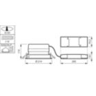 Dimension Drawing (without table) - DN571B LED24S/840 WIA-E C WH