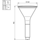 Dimension Drawing (without table) - BDS660 LED20-4S/740 I MDM D9 STD 60