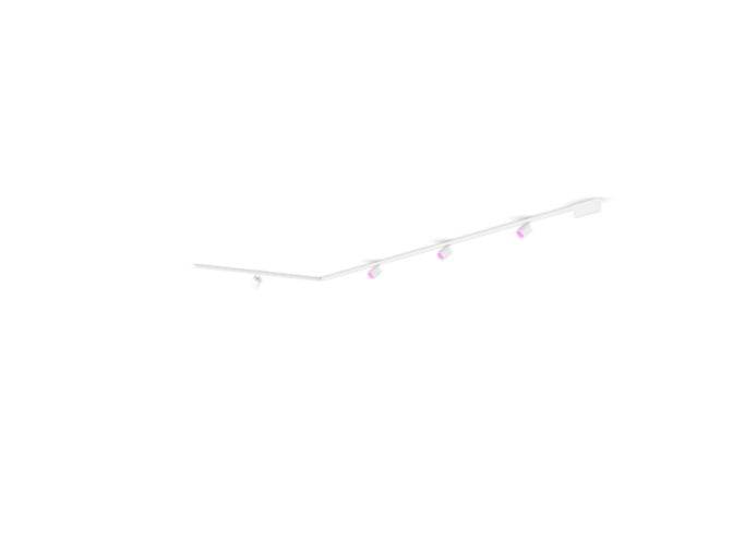 Close up of front of Perifo L-shaped ceiling base kit (4 spots)