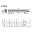 Dimension Drawing (without table) - WT060C LED56S/840 PSU L1500