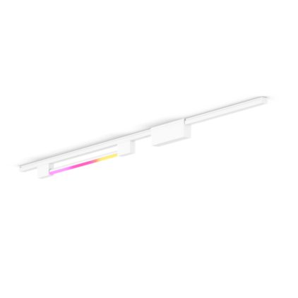 Nahaufnahme der Vorderseite von Perifo Basis-Set gerade Deckenleuchte weiß (1 Light Tube kompakt)
