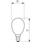  E14 P 45mm Clear
