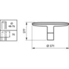 Dimension Drawing (without table) - BDP105 LED50/830 II DW PCC GR 62P