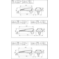 Dimension Drawing (without table) - BGP702 LED60-4S/740 DM11 GF SRT SRB 60/7