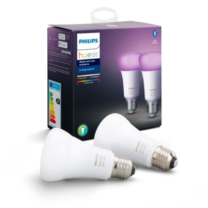 An image of product of the Hue White and color ambiance 2 sztuki, E27