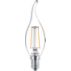 LED Filament-Kerzenlampe, BA35, E14, transparent, 25 W