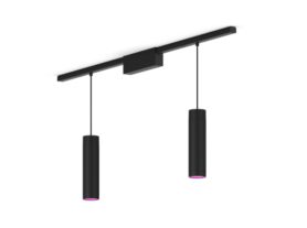 Perifo Basis-Set gerade Deckenleuchte schwarz (2 Pendel)