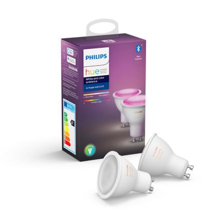 An image of product of the Hue White and color ambiance 2 sztuki, GU10