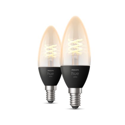 German:An image of product of the Philips Hue White Filament Lampe Doppelpack E14