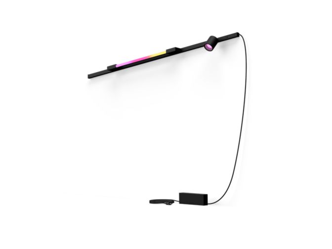 Close up of front of Perifo straight wall base kit (1 spot, 1 light tube compact)