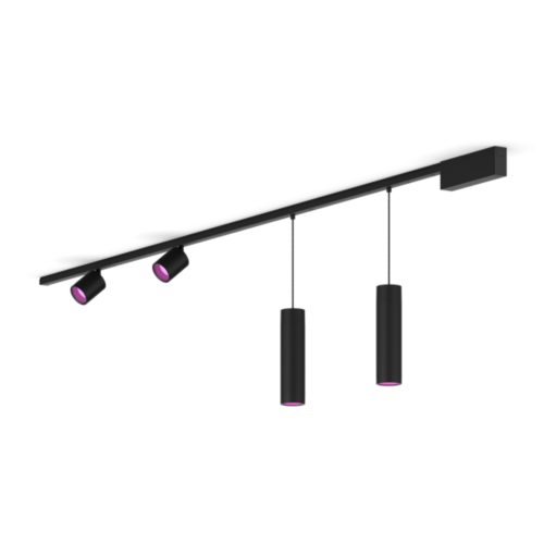 Perifo rett takplatesett (2 spotlight, 2 pendel)
