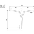  FIDJI BRACKETS - 900 mm - 60 mm - 6.5° - RAL color