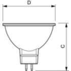 Dimension Drawing (with table) - MAS LED spot VLE D 5.8-35W MR16 927 60D