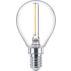 LED Filament-Kerzenlampe, transparent 15W P45 E14