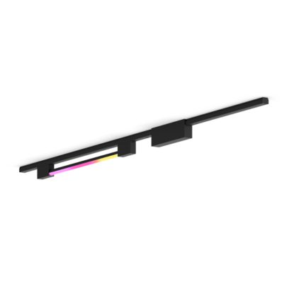 Nahaufnahme der Vorderseite von Perifo Basis-Set gerade Deckenleuchte schwarz (1 Light Tube kompakt)
