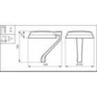 Dimension Drawing (without table) - BDP271 LED69-4S/830 II DM10 CLO SRT SRB