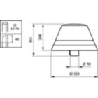 Dimension Drawing (without table) - BDP263 LED30-4S/740 DW50 CLO-DDF1 62P DR