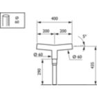  COMMODITY BRACKETS - 200 mm - 60 mm - 5° - RAL color