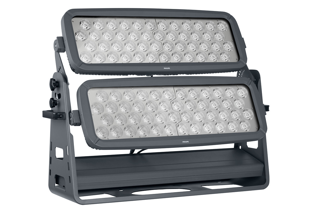 Reach New HeightsA high lumen output and long-throw giant LED floodlight for fixed and dynamic architectural and facade lighting applications.