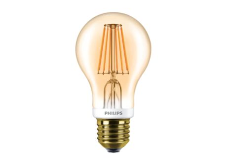 LEDCla 7.5-60W A60 E27 2000K GOLD APR