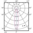 Light Distribution Diagram - 17PAR38/EXPERTCOLOR/F25/927/DIM/120V