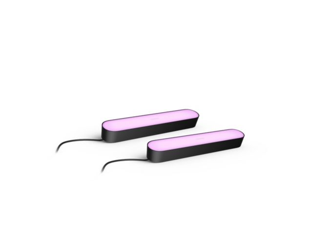 Close up of front of Bundle: Play light bar (Black) + extension