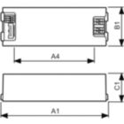 Dimension Drawing (with table) - LCN8600/00 MultiOne interface USB2DALI
