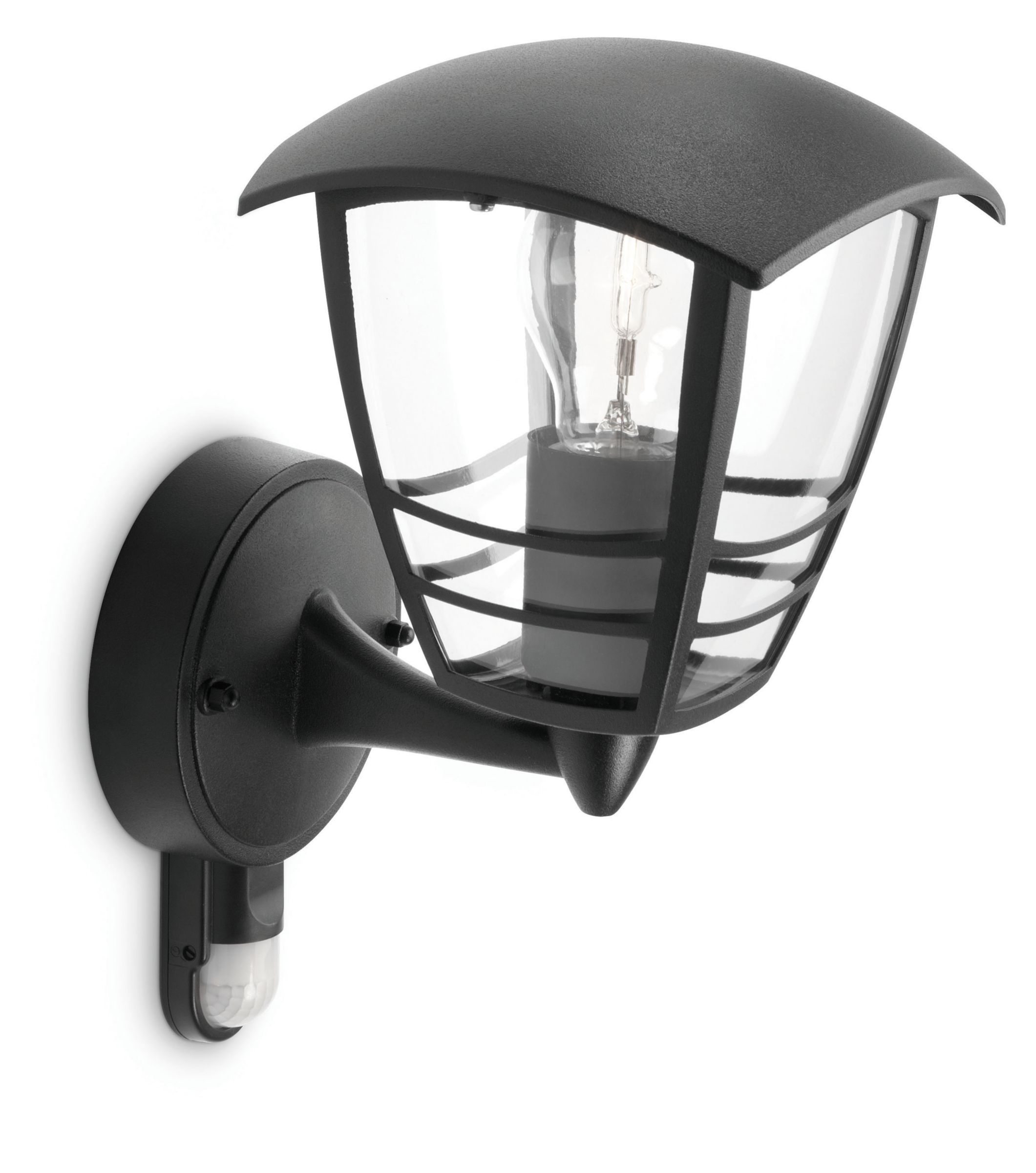 Black 1 x 60 W 230 V Bulb Philips myGarden Buzzard Vintage Wall Lantern