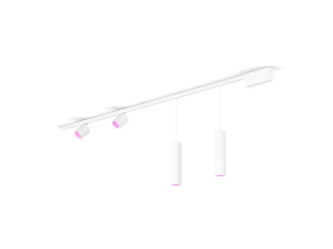 Gros plan de l'avant de Perifo kit de base pour plafond, droit (2 spots, 2 suspensions)