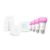 Bundle: 4 color-capable 75 W bulbs + Hue dimmer switch + wall switch module