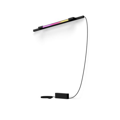 German:An image of product of the Perifo Basis-Set gerade Wandleuchte schwarz (1 Light Tube kompakt)