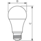 Dimension Drawing (with table) - 16A19/PER/927-22/P/E26/WG 6/1FB T20
