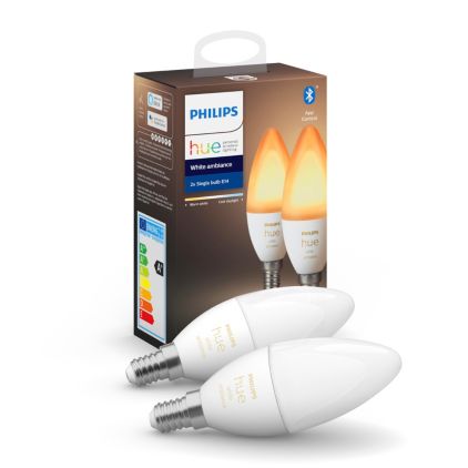 An image of product of the Hue White ambiance Dwie sztuki, E14