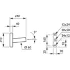  COMMODITY BRACKETS - 200 mm - 60 mm - 5° - RAL color