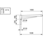 Dimension Drawing (without table) - JGP530 MBP-S 1000 76 RAL