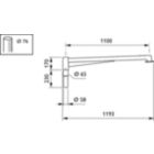 Dimension Drawing (without table) - JSP532 MBP-S 1100 76 RAL