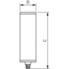 Dimension Drawing (with table) - LED giant crystal 26W E27 smoky DIM