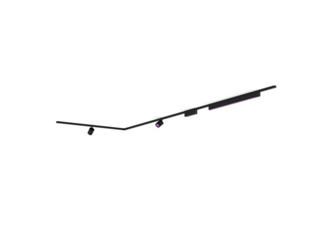 Gros plan de l'avant de Perifo kit de base pour plafond, en L (2 spots, 1 barre lumineuse)