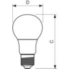 Dimension Drawing (with table) - CorePro LED bulb ND 7.5-60W A60 E27 865