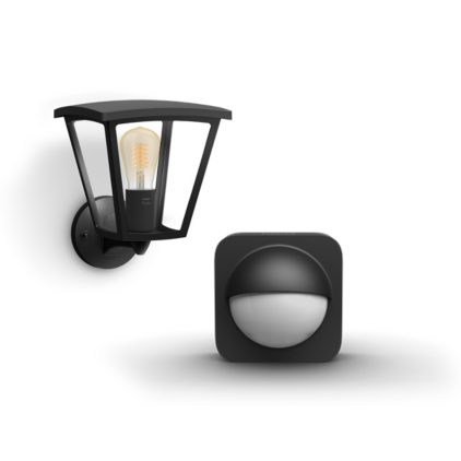 Close up of front of Inara wall lantern + outdoor sensor