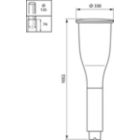Dimension Drawing (without table) - BDS650 LED25-4S/830 PSU II VD CLO STD 60