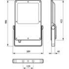 Dimension Drawing (without table) - BVP130 LED210-4S/740 PSU S ALU C1KC3