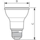  Single Contact Medium Screw PAR 2.5 inch Clear